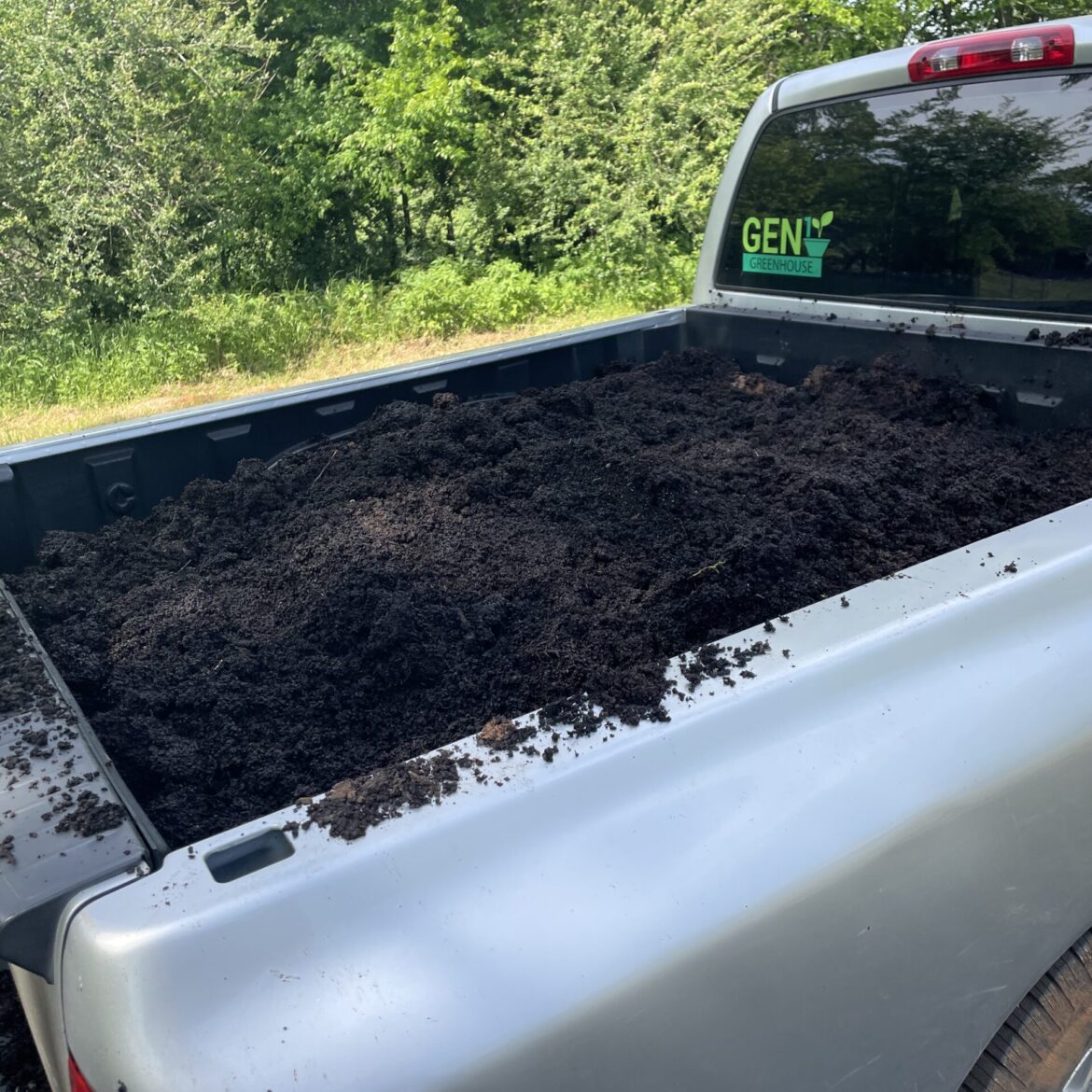 Compost in a truck